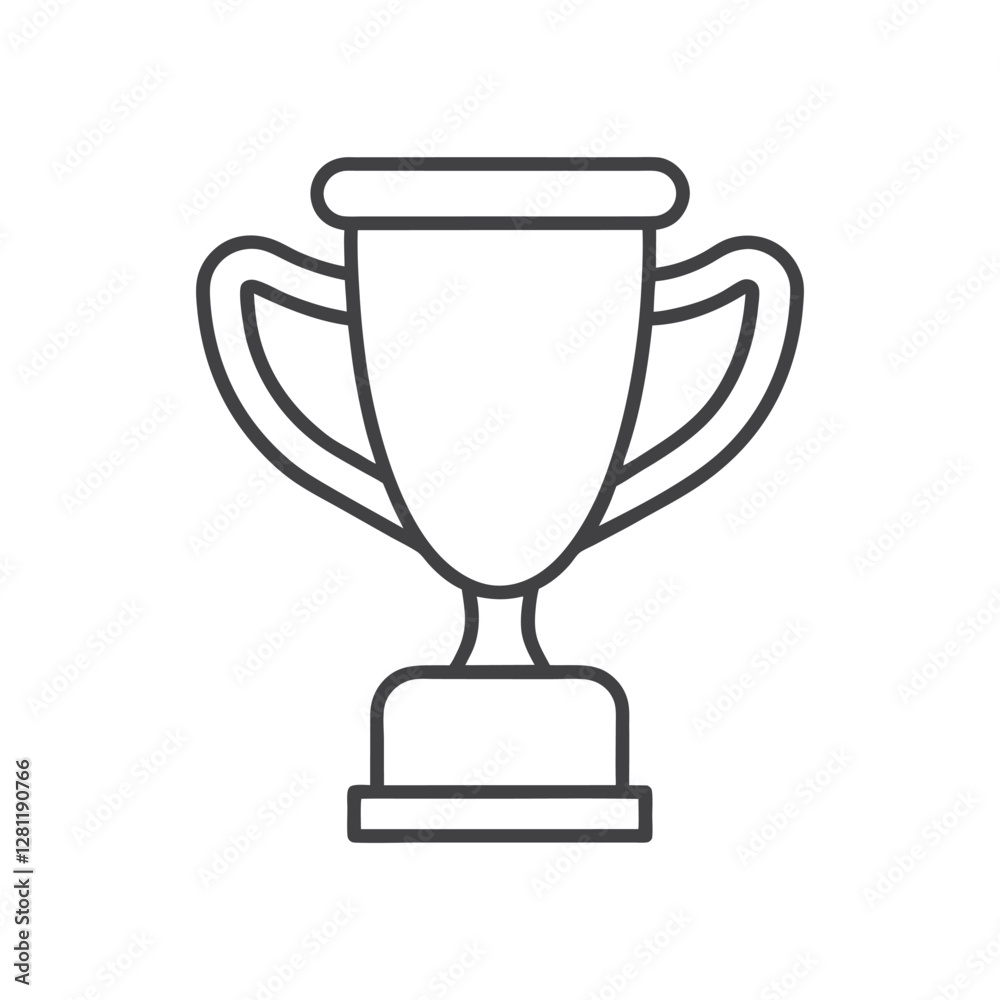 Trophy cup icon in line art style. Victory cup vector. Prize, Winner symbol Trophy cup icon in line art style. Victory cup vector. Prize, Winner symbol
