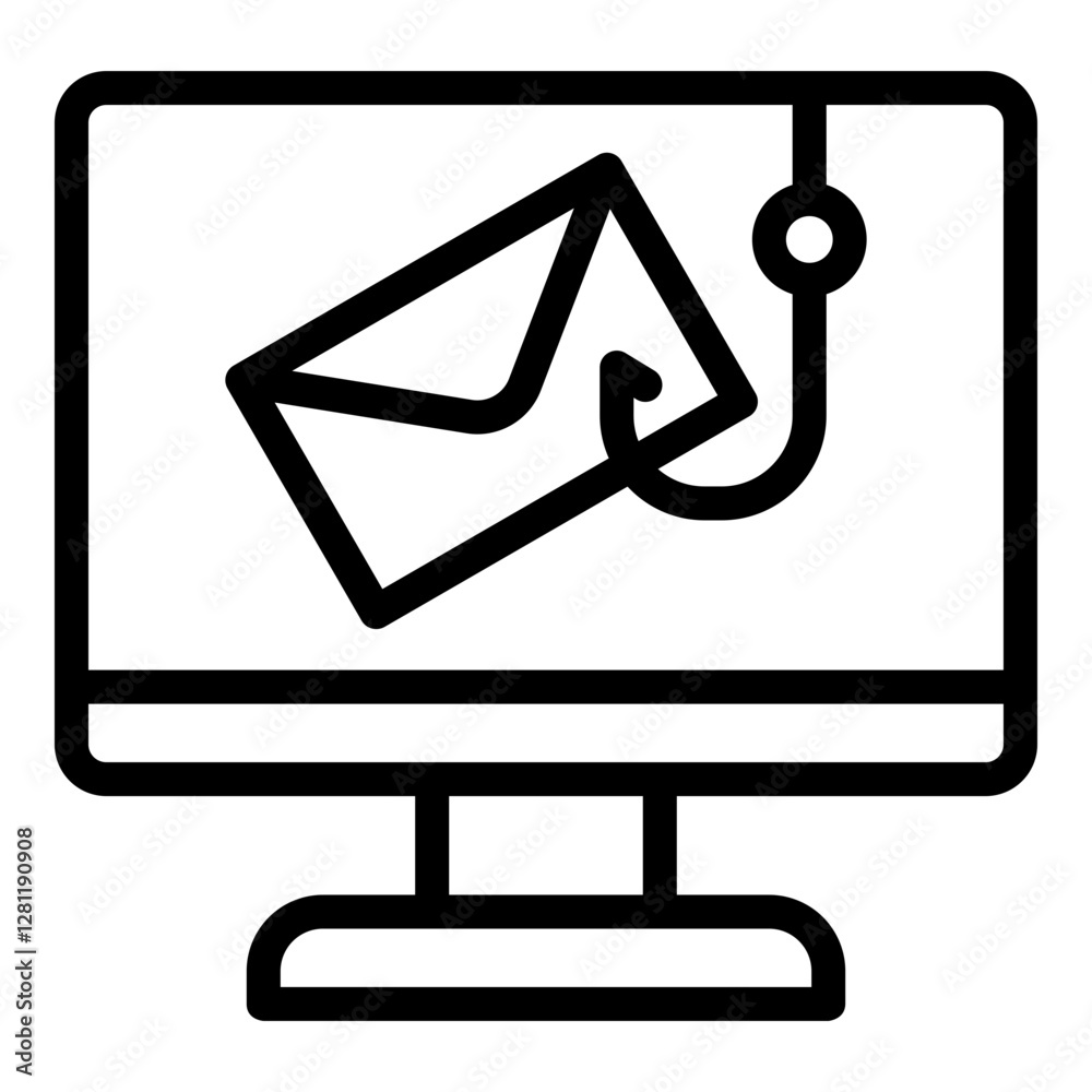 Phishing icon. Vector line icon Phishing icon. Vector line icon