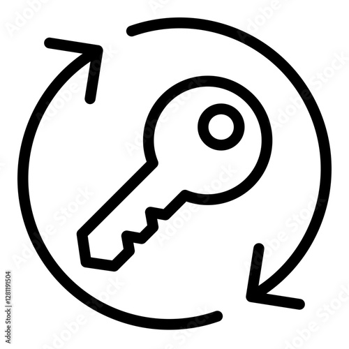 Reset password icon. Vector line icon