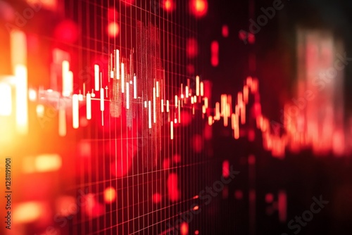 Una visualizaci  n din  mica de datos en tonos rojos  mostrando gr  ficos de audio con un fondo oscuro y vibrante.