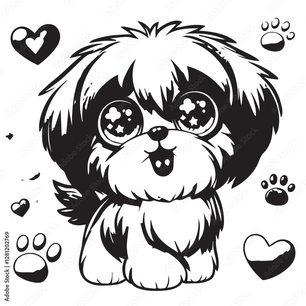 Fototapeta premium Cute Puppy Sticker