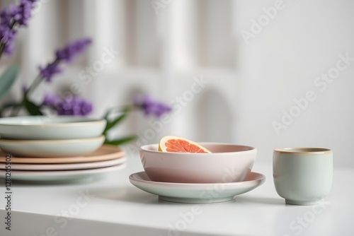 Wallpaper Mural Set of different dishes on table Torontodigital.ca