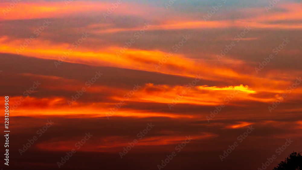 Fototapeta premium red sky at sunset