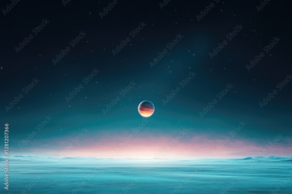 minimalistic view of cosmos with planets peeking through starlit sky enveloped by vast darkness minimalistic view of cosmos with planets peeking through starlit sky enveloped by vast darkness