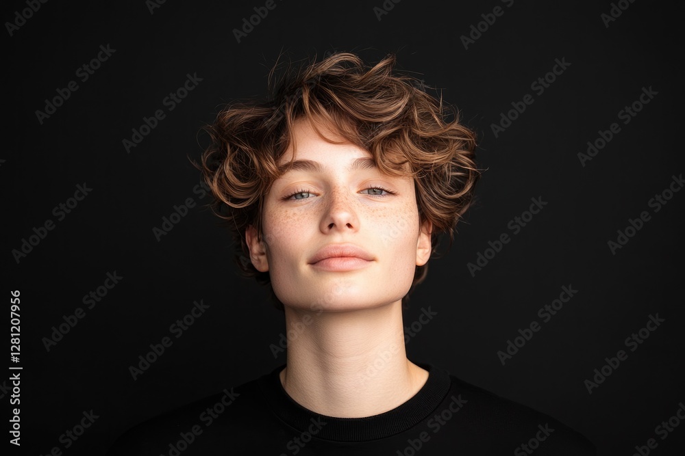 portrait of young adult with androgynous aesthetic soft lighting emphasizing their natural beauty portrait of young adult with androgynous aesthetic soft lighting emphasizing their natural beauty