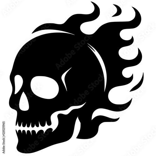 Smoky skull silhouette