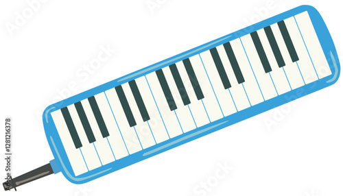 シンプルな鍵盤ハーモニカのイラスト ベクター素材