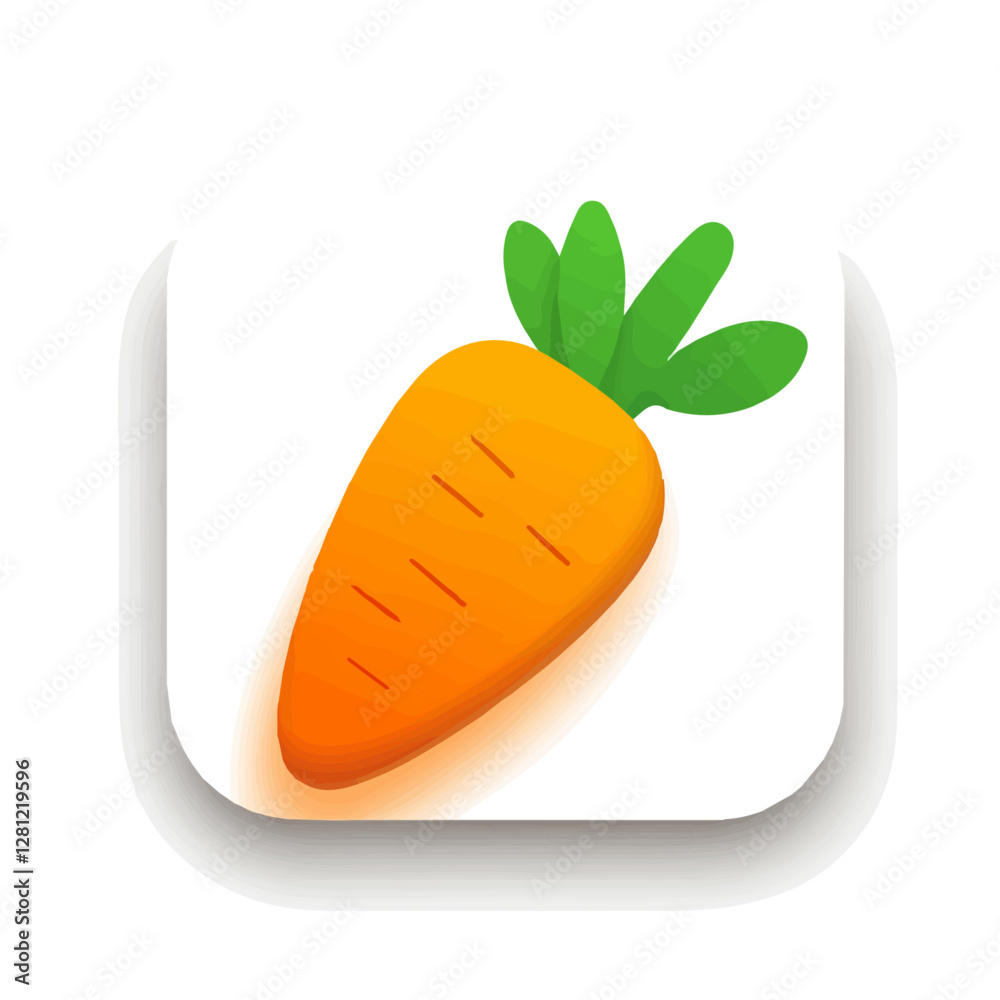 2D flat vector illustration Carrot icon isolated on a white background.
2D flat vector illustration Carrot icon isolated on a white background.