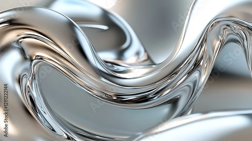 Soft Silver color Glass Reflection with Fluid Color Pattern Background
