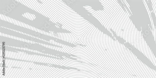 Distressed background in black and white texture with circles, spots, scratches and lines. Abstract vector illustration