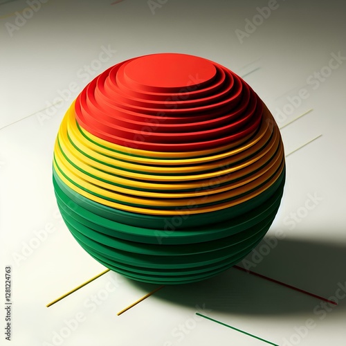 red ball on white background