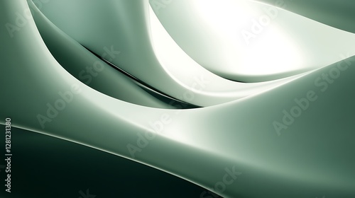 Futuristic 3D Organic Wave with Smooth Gradient Flow Background
