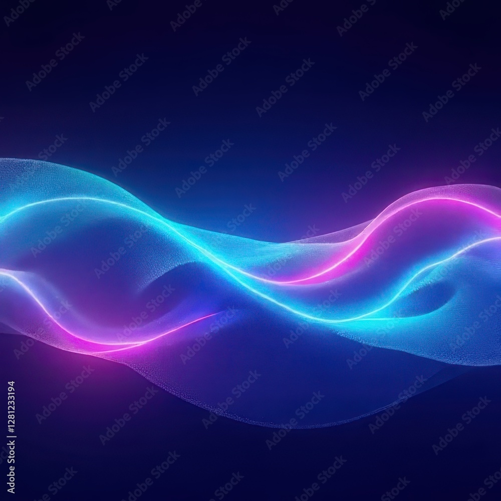 Fototapeta premium Vibrant Neon Wave Background for Modern Designs