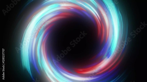 Futuristic Energy Vortex. Glowing Abstract Swirling Portal with Dynamic Blue, Red, and White Light Streaks. High-Resolution 4K Sci-Fi Motion Design for Tech and Space-Themed Visuals
