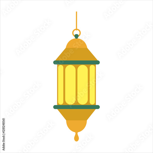 Ramadan Kareem gold lanterns vector design object. Islamic art Style Background. Symbols of Ramadan Mubarak, Hanging Gold Lanterns, arabic lamps, lanterns art vector and illustration