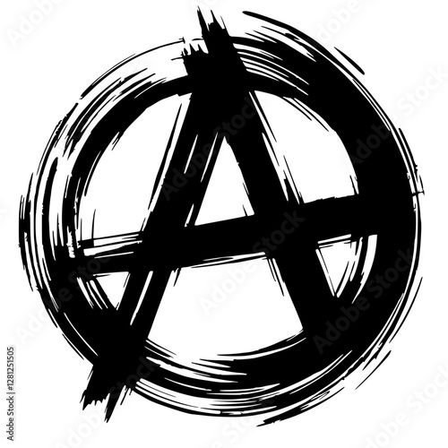 Anarchy symbol silhouette