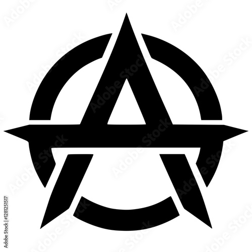 Anarchy symbol silhouette