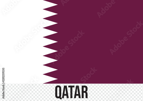 State of Qatar flag. Qatar national flag. Vector Illustration. EPS 10