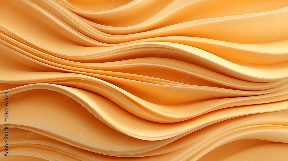 Fototapeta premium Abstract flowing golden liquid, wavy texture, creating a smooth background, perfect for design