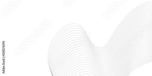 Abstract wavy grey lines stream element for design on white background. You can use for Web, Wallpaper, Template, Desktop background, Business banner, poster design