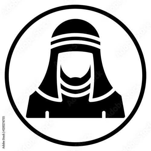 Arab Man glyph icon
