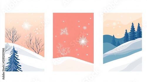 Abstract Background Designs for Winter Sales