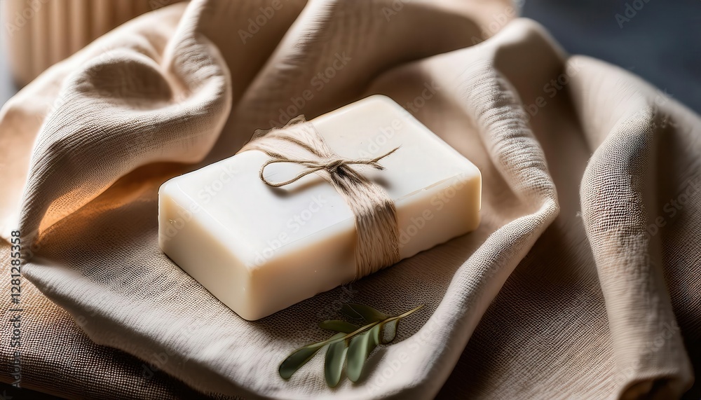 A beautifully designed soap bar mockup resting on a natural linen cloth, illuminated by soft lighting, creating a calm and elegant aesthetic for a luxurious, natural product presentation.
A beautifully designed soap bar mockup resting on a natural linen cloth, illuminated by soft lighting, creating a calm and elegant aesthetic for a luxurious, natural product presentation.