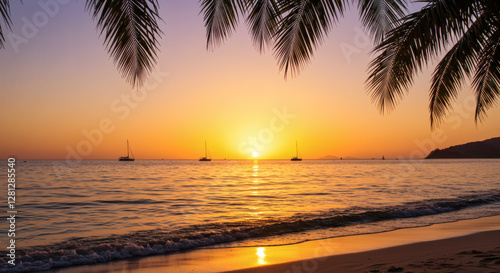 sunset at the beach