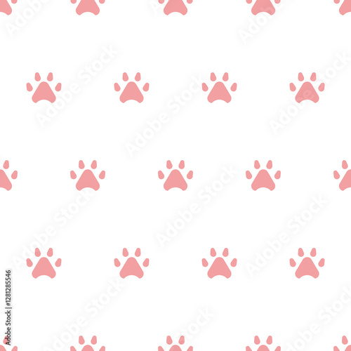 Pink paw pattern
