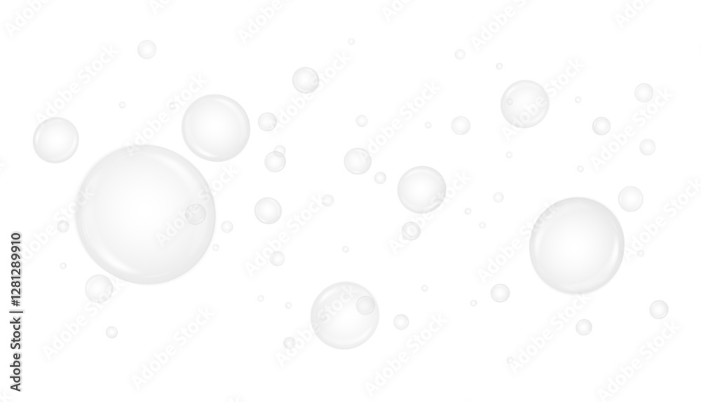 realistic transparent soap bubble effect with a fizzy, effervescent texture. Perfect for water, soda, and champagne designs, featuring floating bubbles, underwater clarity, and a fresh, clean look.
