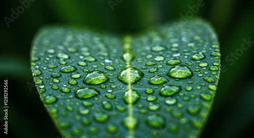 water drops on green leaf