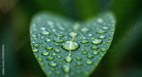 water drops on green leaf