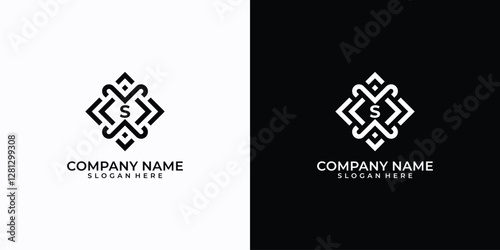 Luxury ornament logo with letter s