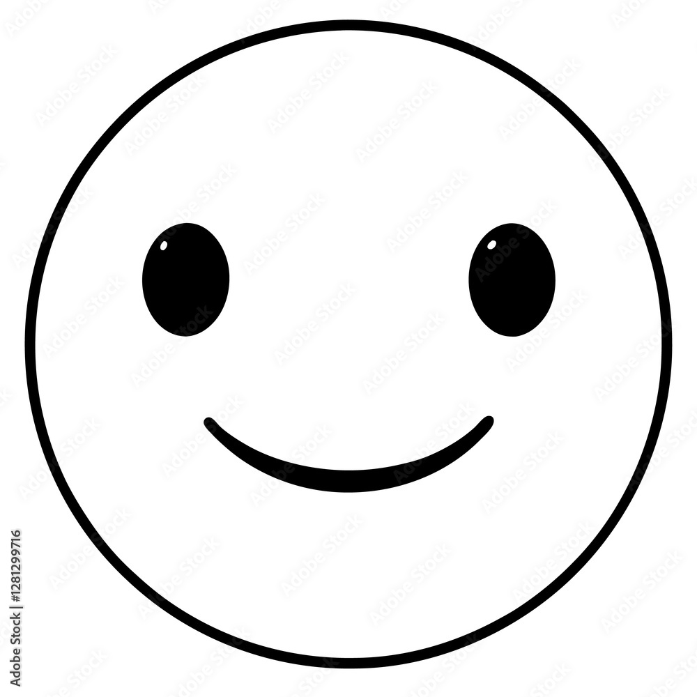 Fototapeta premium Emoji 1 Circle with a smooth gradient fill to simulate a glossy surface