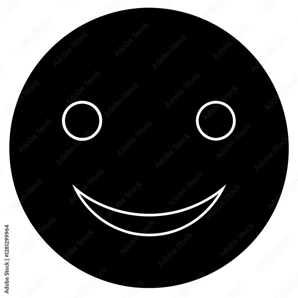 Fototapeta premium Emoji 1 Circle with a smooth gradient fill to simulate a glossy surface