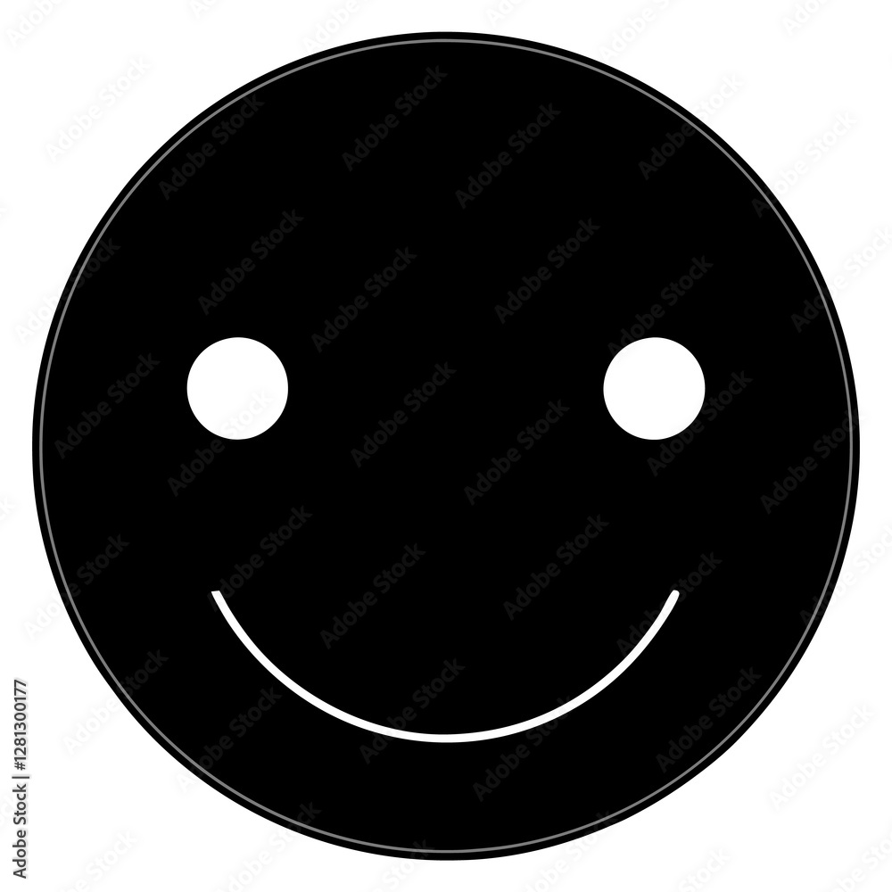 Fototapeta premium Emoji 1 Circle with a smooth gradient fill to simulate a glossy surface