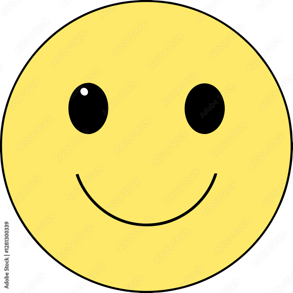 Emoji 1 Circle with a smooth gradient fill to simulate a glossy surface Emoji 1 Circle with a smooth gradient fill to simulate a glossy surface