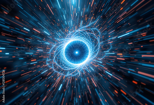 plasma orb with fractal explosion at the speed of light