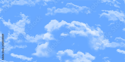 A good day covered with lots of sky and clouds background with copy space for text or banner for website.blue sky white cloud on air