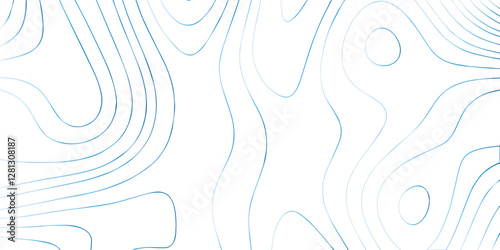 Topographic map background geographic line map with seamless ornament design.The black on white contours topography stylized height of the lines map.
