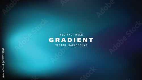 Abstract Mesh Gradient Vector Background Teal Blue Design
