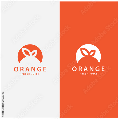 orange logo, orange juice logo, fresh juice for brand with simple design