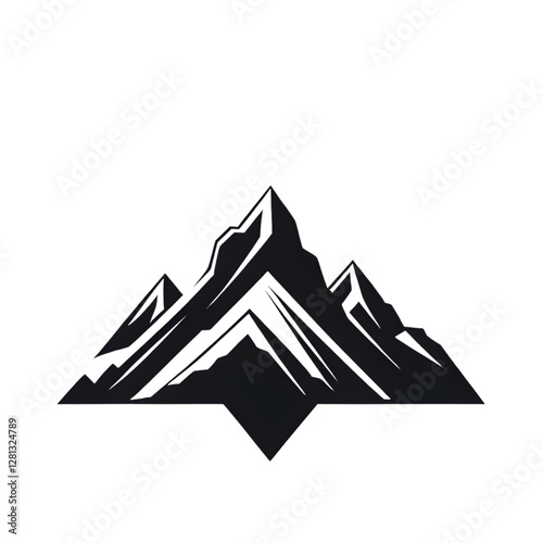 A vector illustration of a mountain silhouette set, featuring rugged grunge textures for a bold and artistic effect.
