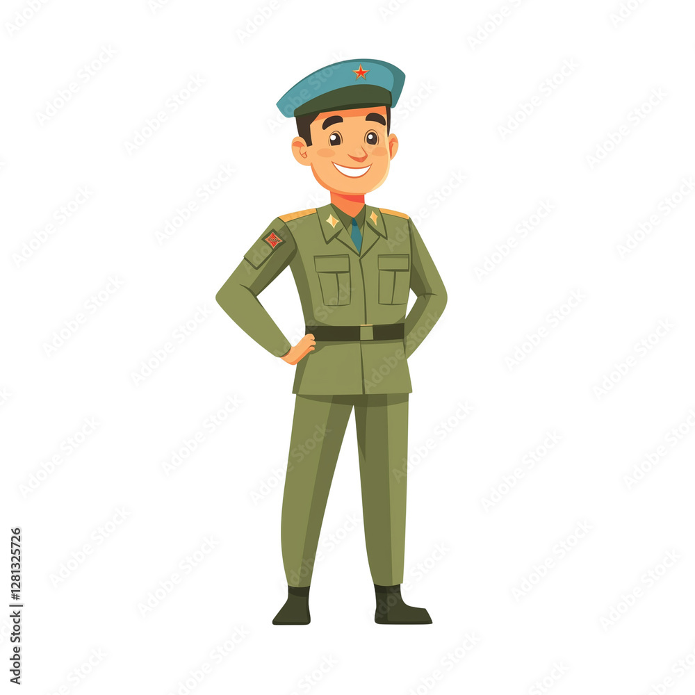 a smiling Russian soldier isolated on a transparent background a smiling Russian soldier isolated on a transparent background