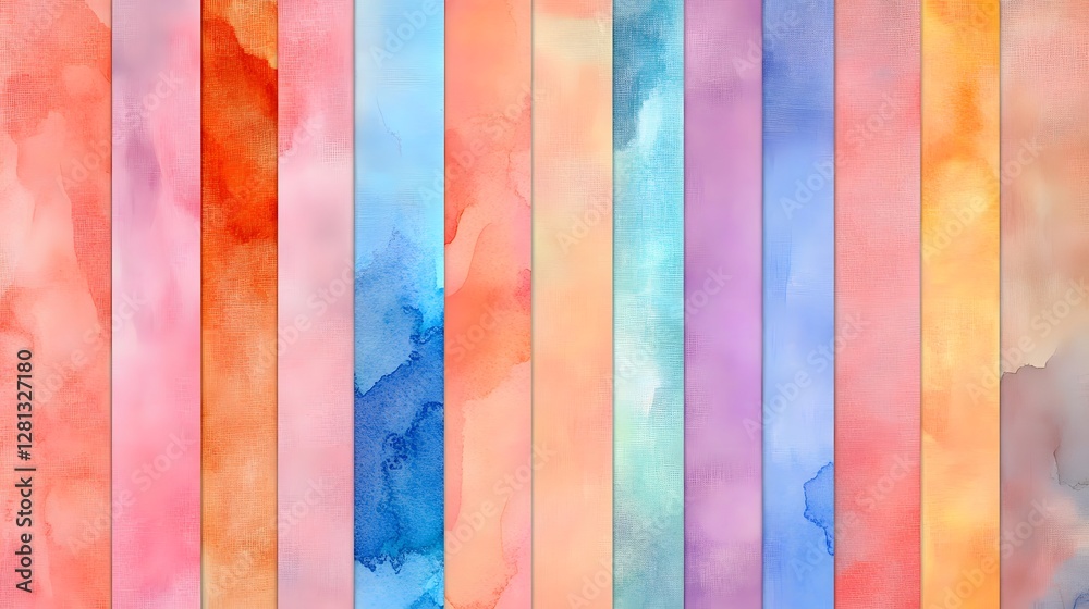Pastel Watercolor Texture Stripes Background Collection Pastel Watercolor Texture Stripes Background Collection