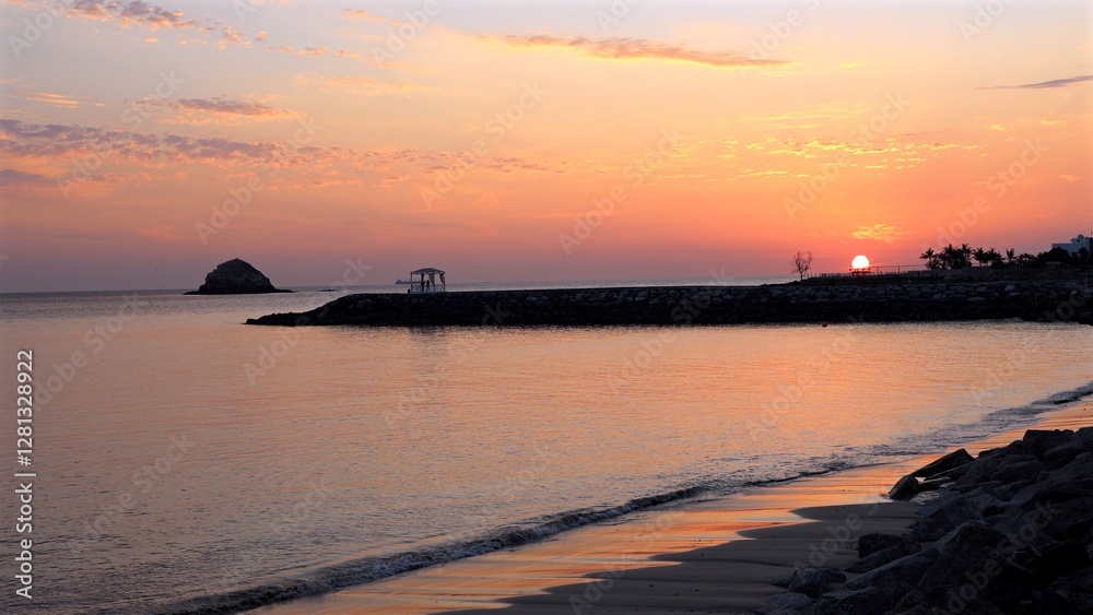 Sunrise brightens ocean horizon, sunrise glow touching gentle waves, ocean surface shimmering under warm light, sky transforming, morning breeze carrying fresh coastal air. Sunrise brightens ocean horizon, sunrise glow touching gentle waves, ocean surface shimmering under warm light, sky transforming, morning breeze carrying fresh coastal air.