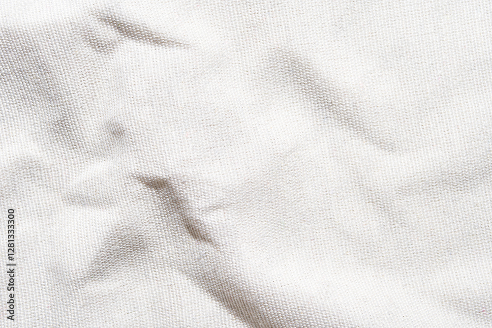 custom made wallpaper toronto digitalClose-up texture of white wrinkled canvas fabric with subtle shadows.