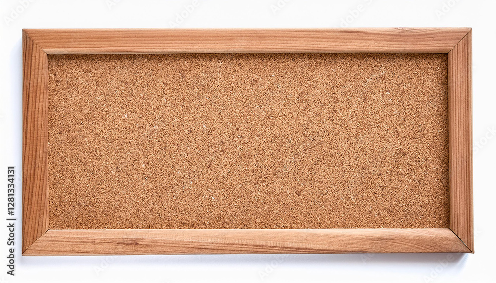 Fototapeta premium Empty corkboard with wooden frame suitable for pins and staples. Mock-up.