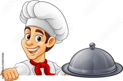 A chef or baker cartoon coo...