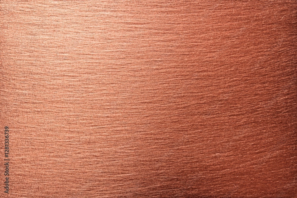 Fototapeta premium Brushed shiny copper polished bronze metal with luster texture.
